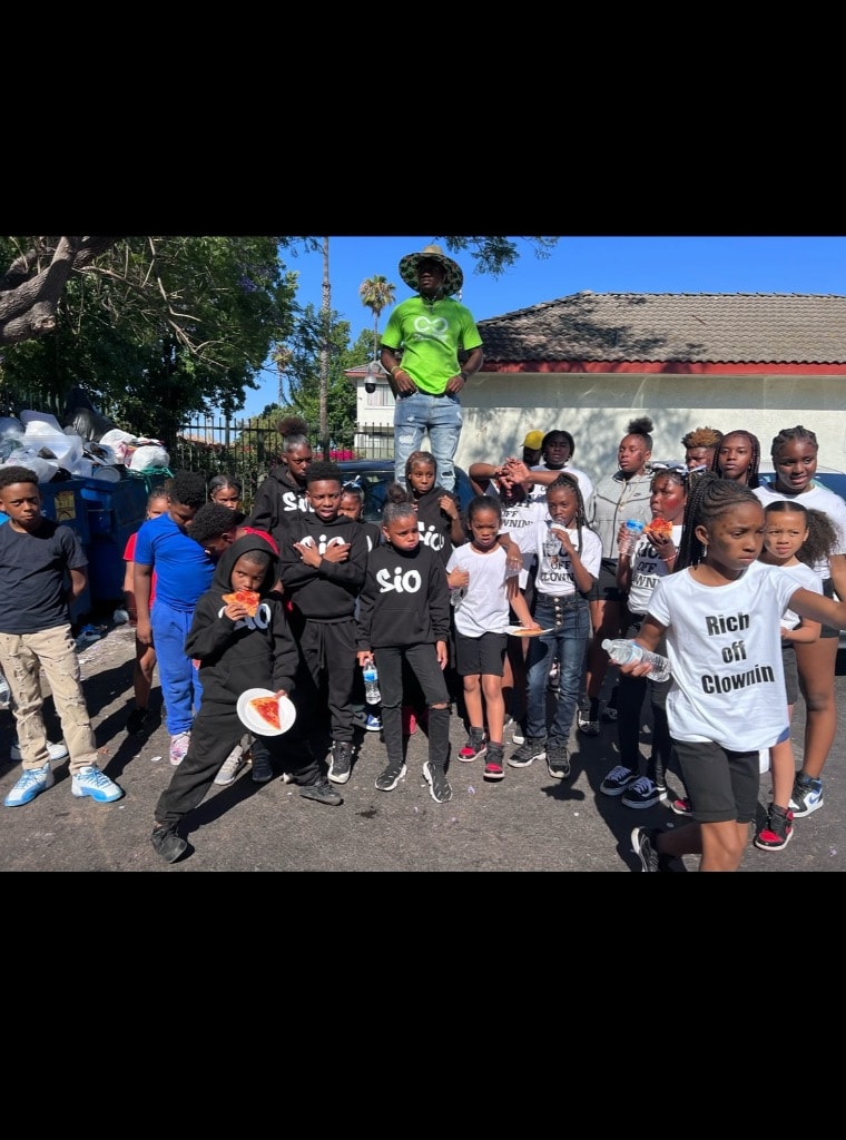 Kids gathered at the inaugural Compton event