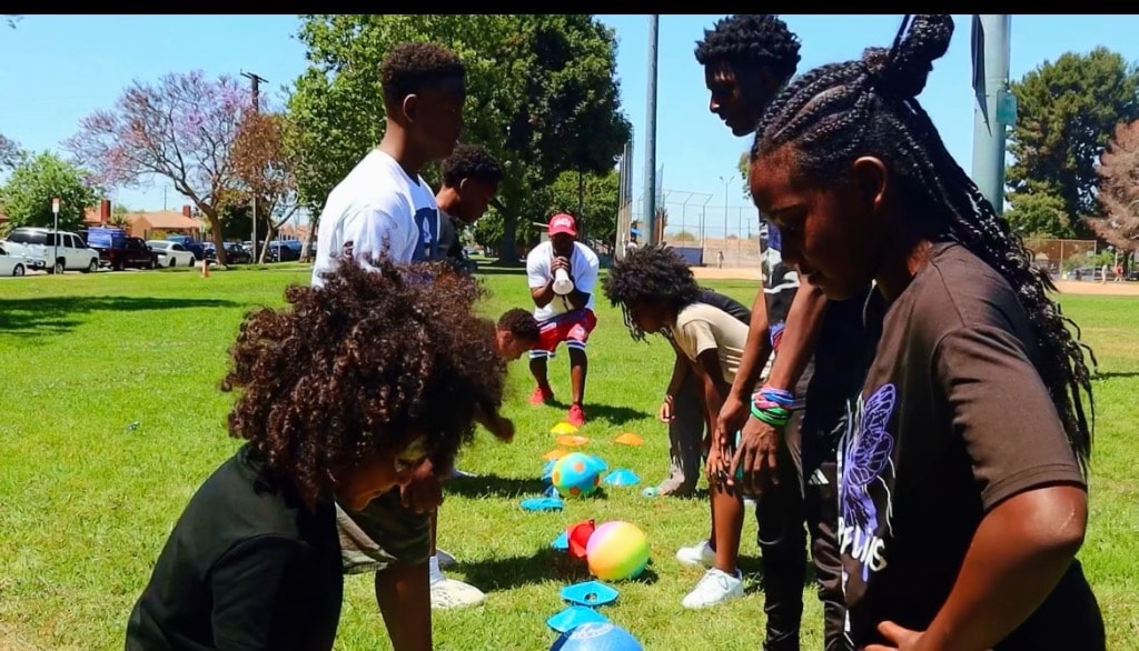 Youth participating in field day activities at the June 2024 event